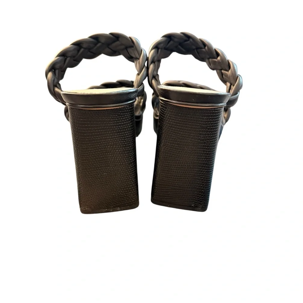 Dolce Vita Paily Braided Slide Sandal Black Heeled Sandals